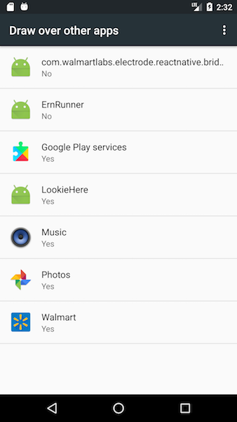 Overlay Permission Window